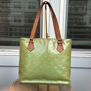 Louis Vuitton Green and Brown Tote